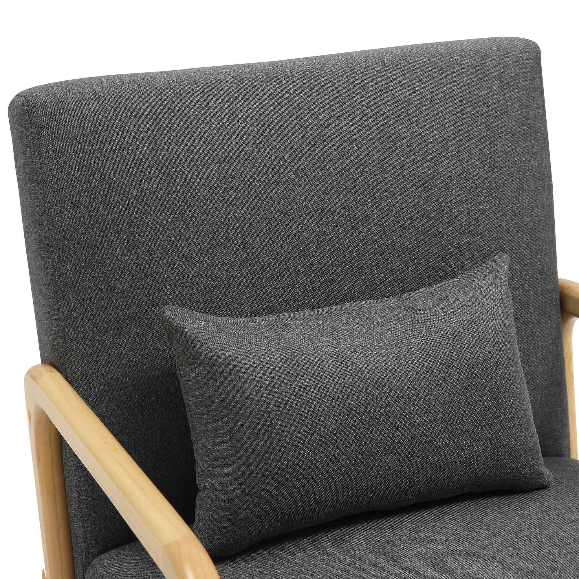 Fauteuil Hibbing stof donkergrijs