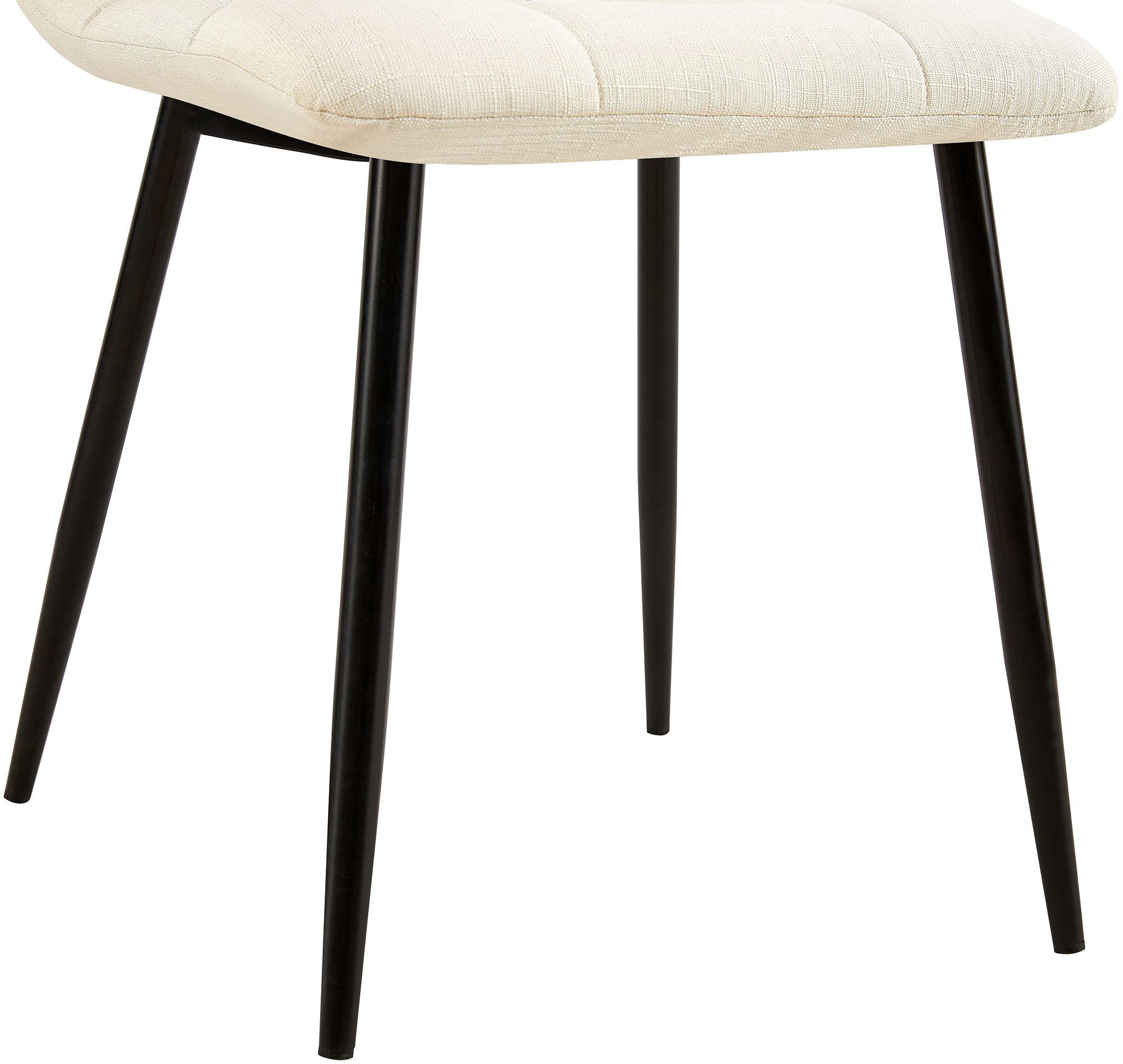 Set van 2 eetkamerstoelen Tilde creme Stof