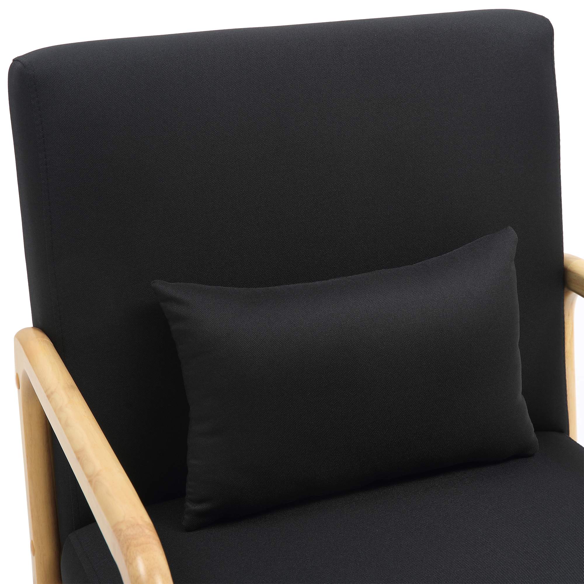 Fauteuil Hibbing stof zwart