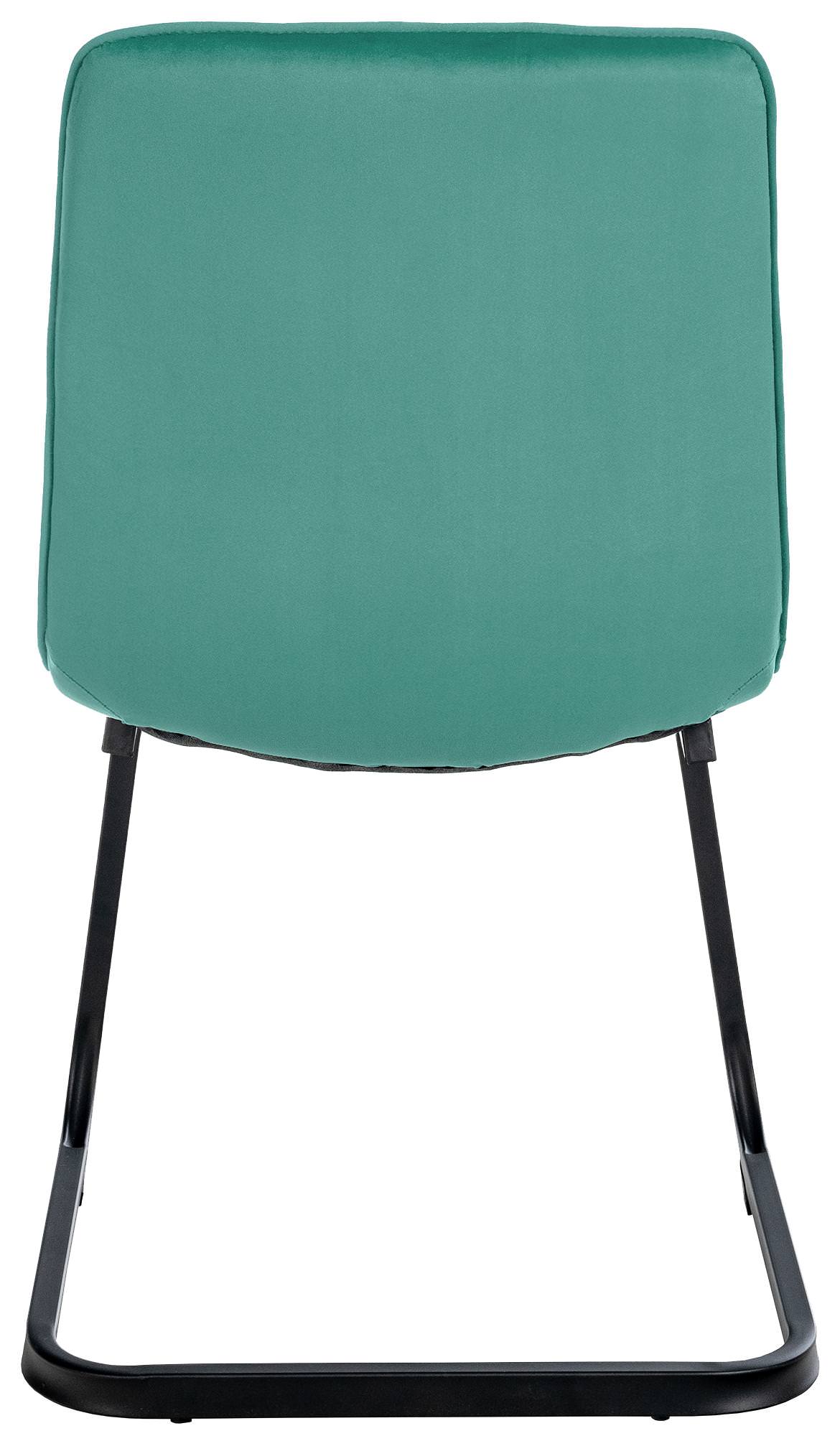 Set van 2 eetkamerstoelen Vermont fluweel groen