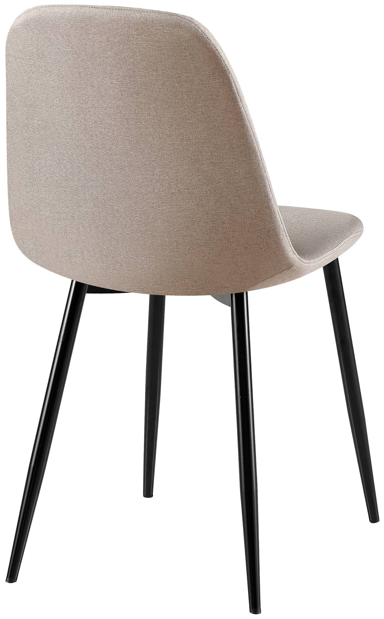 Set van 4 eetkamerstoelen Giverny grijs Stof