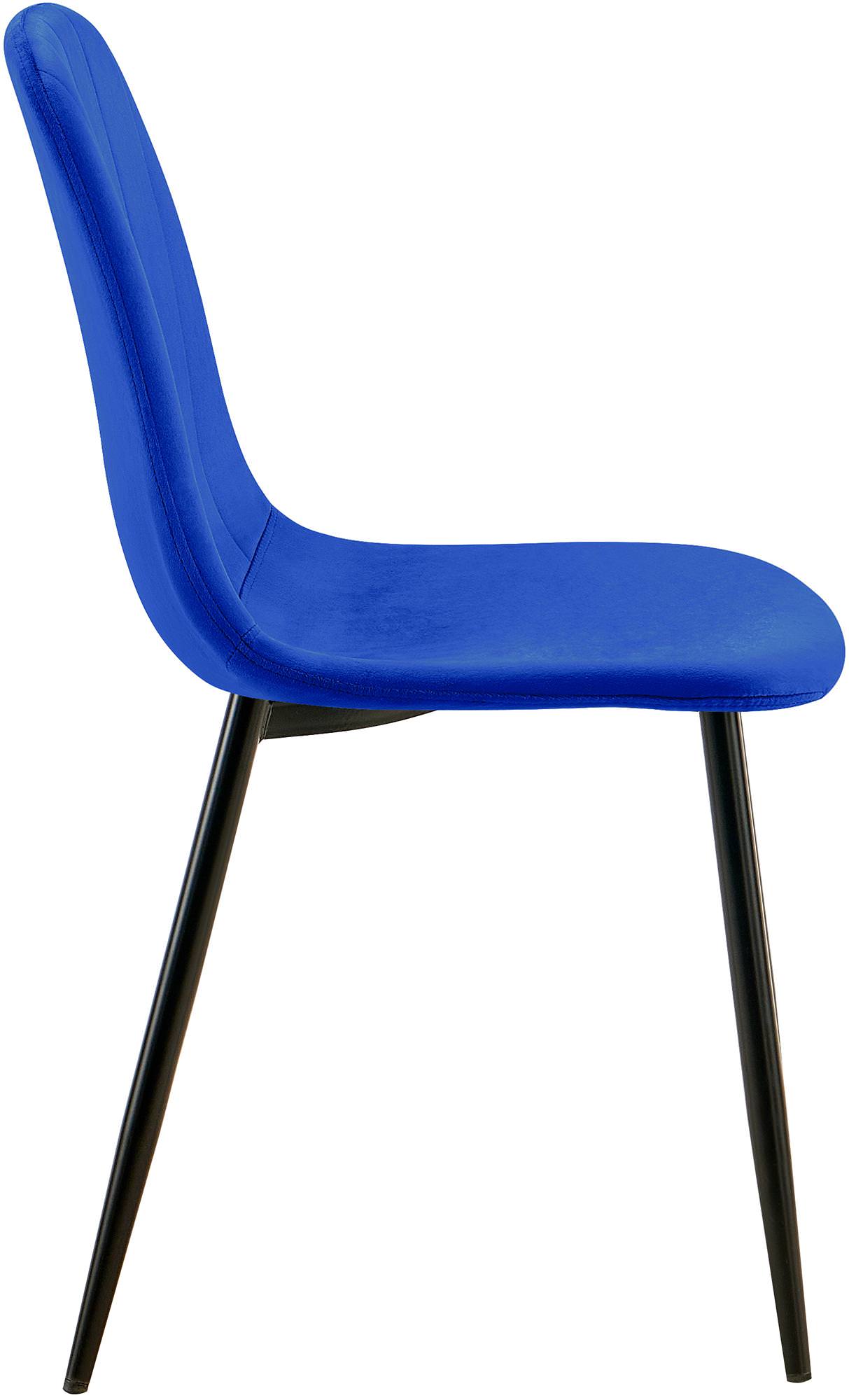 Set van 4 Baxter Eetkamerstoelen blauw