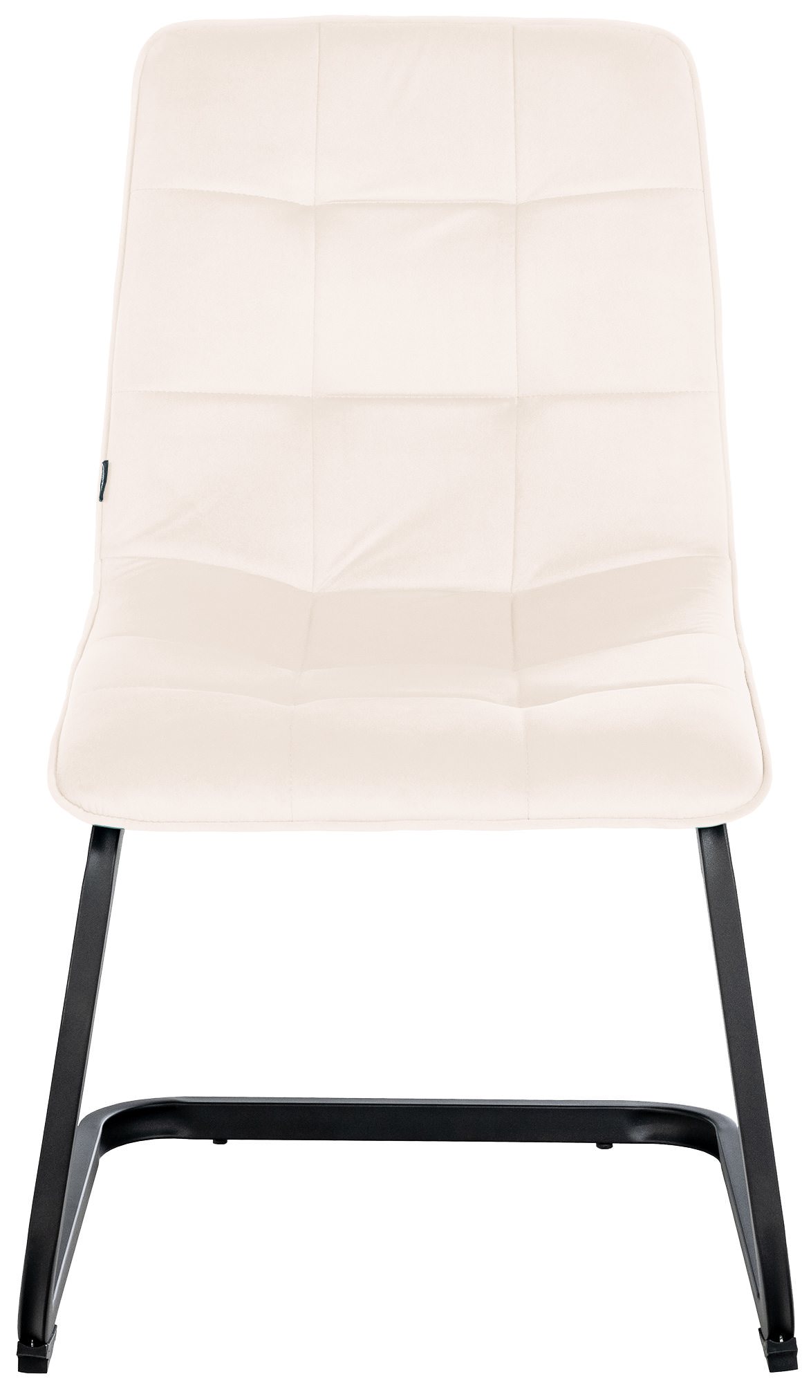 Set van 2 eetkamerstoelen Vermont fluweel creme