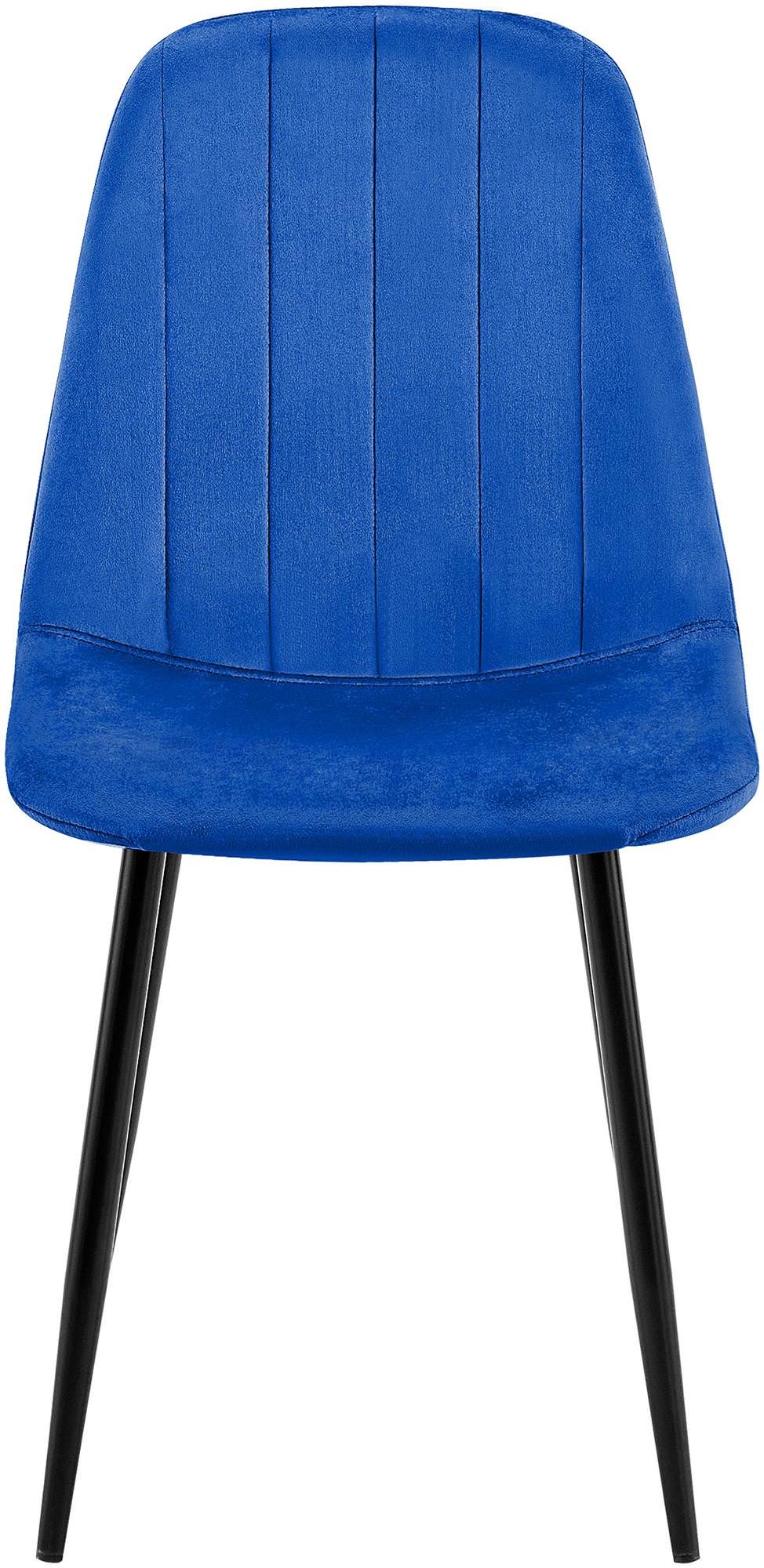 Set van 4 Baxter Eetkamerstoelen blauw