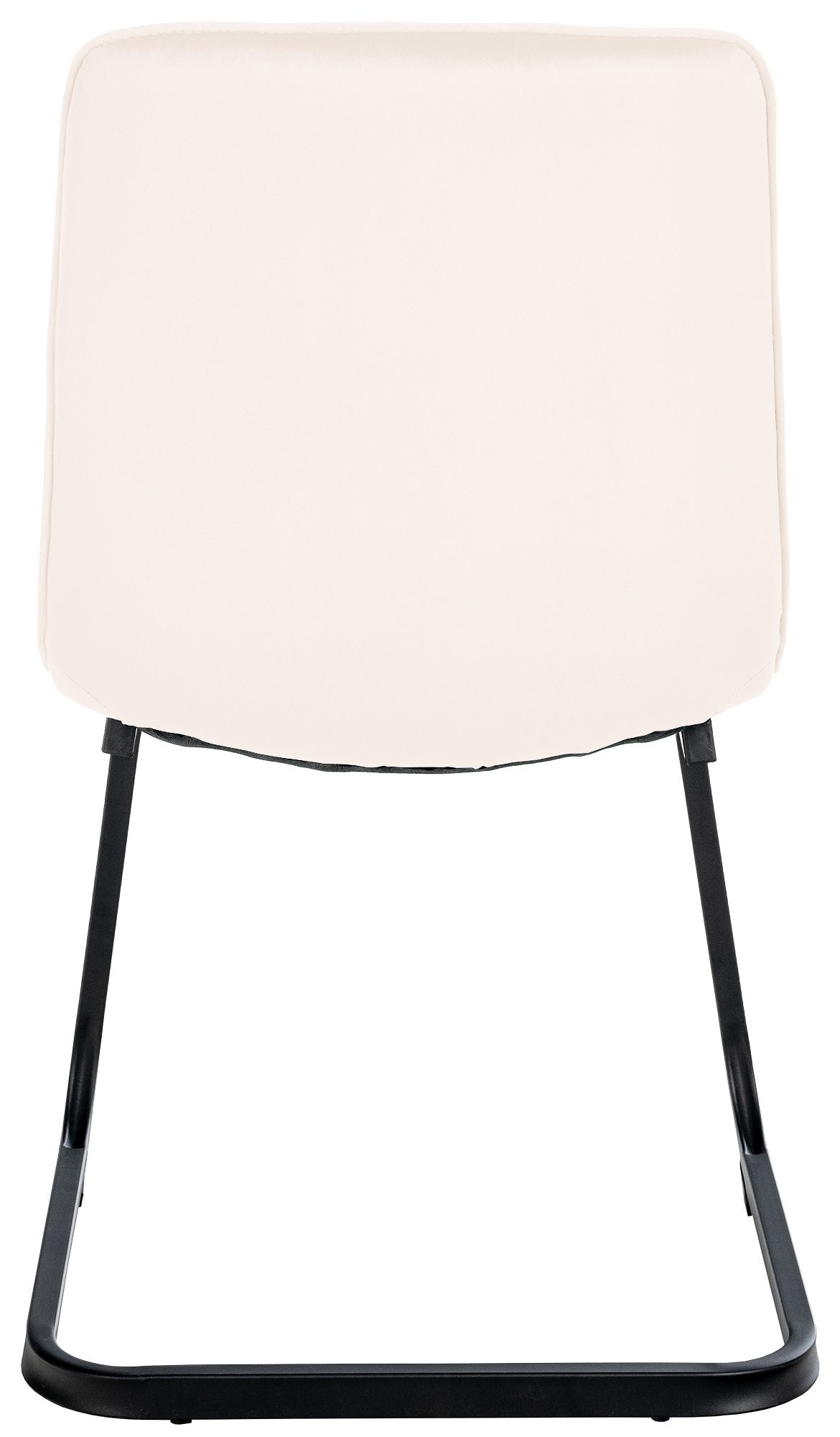 Set van 2 eetkamerstoelen Vermont fluweel creme