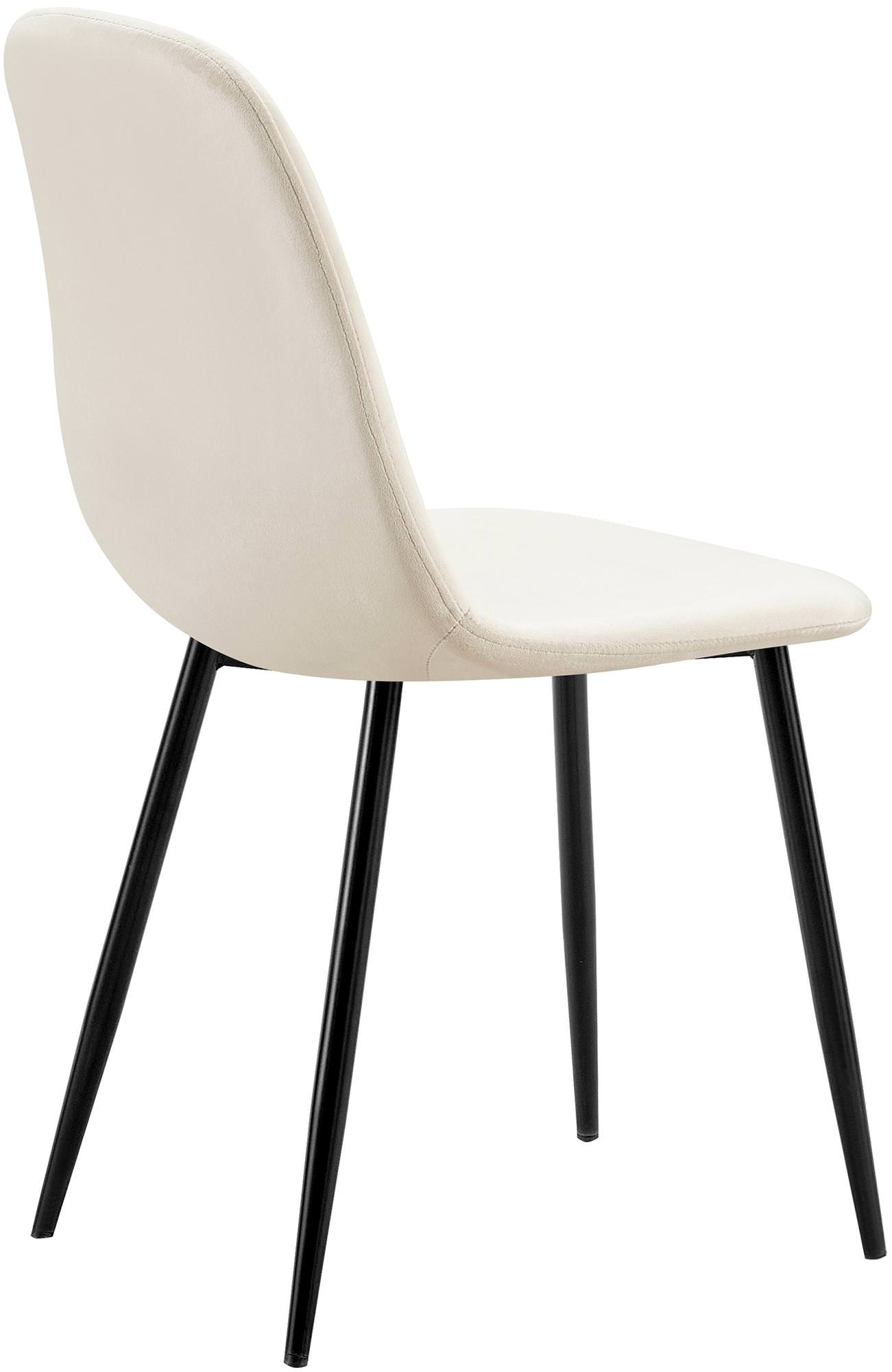 Set van 4 Baxter Eetkamerstoelen cremewit