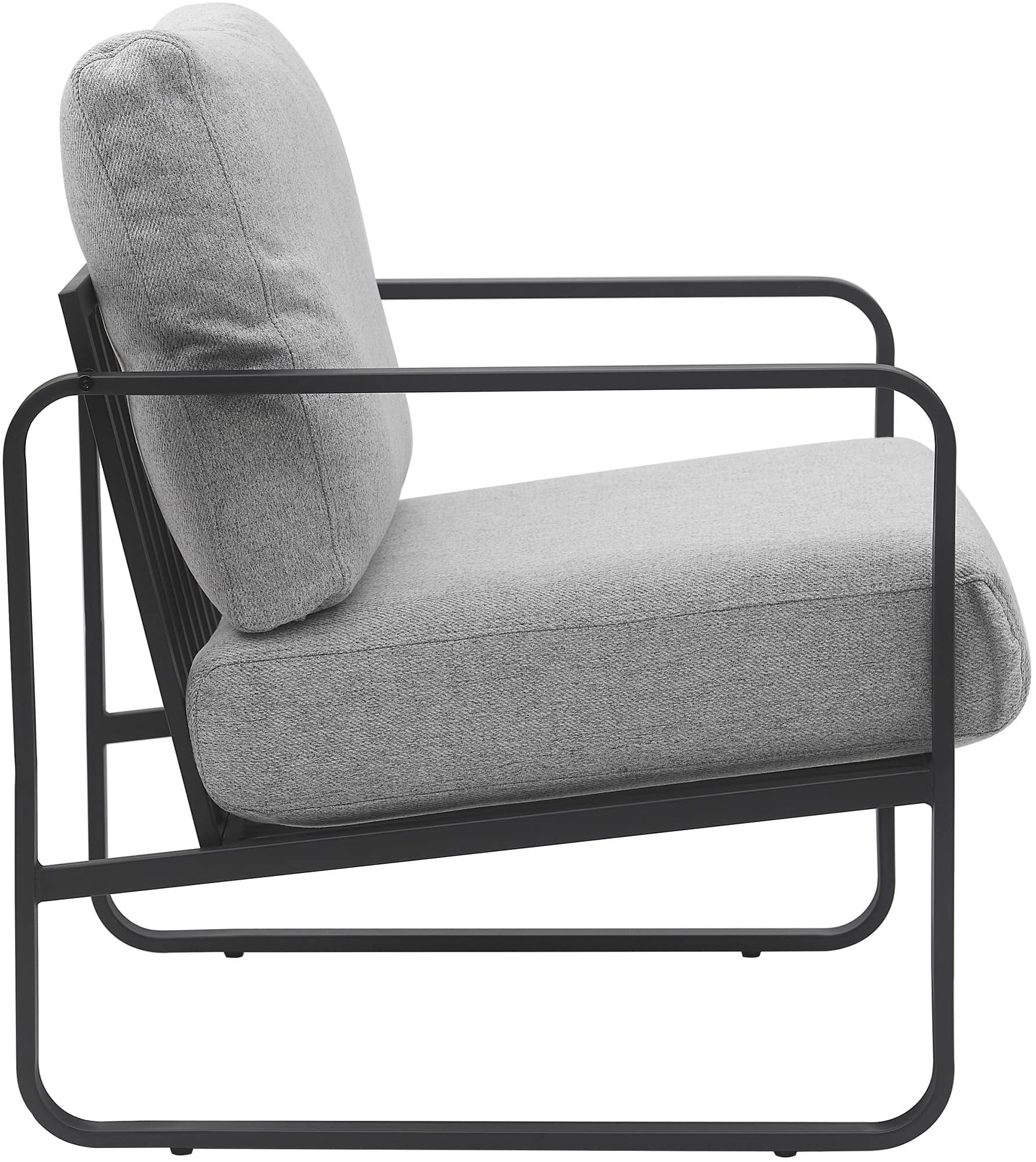 Fauteuil Manea licht grijs Stof