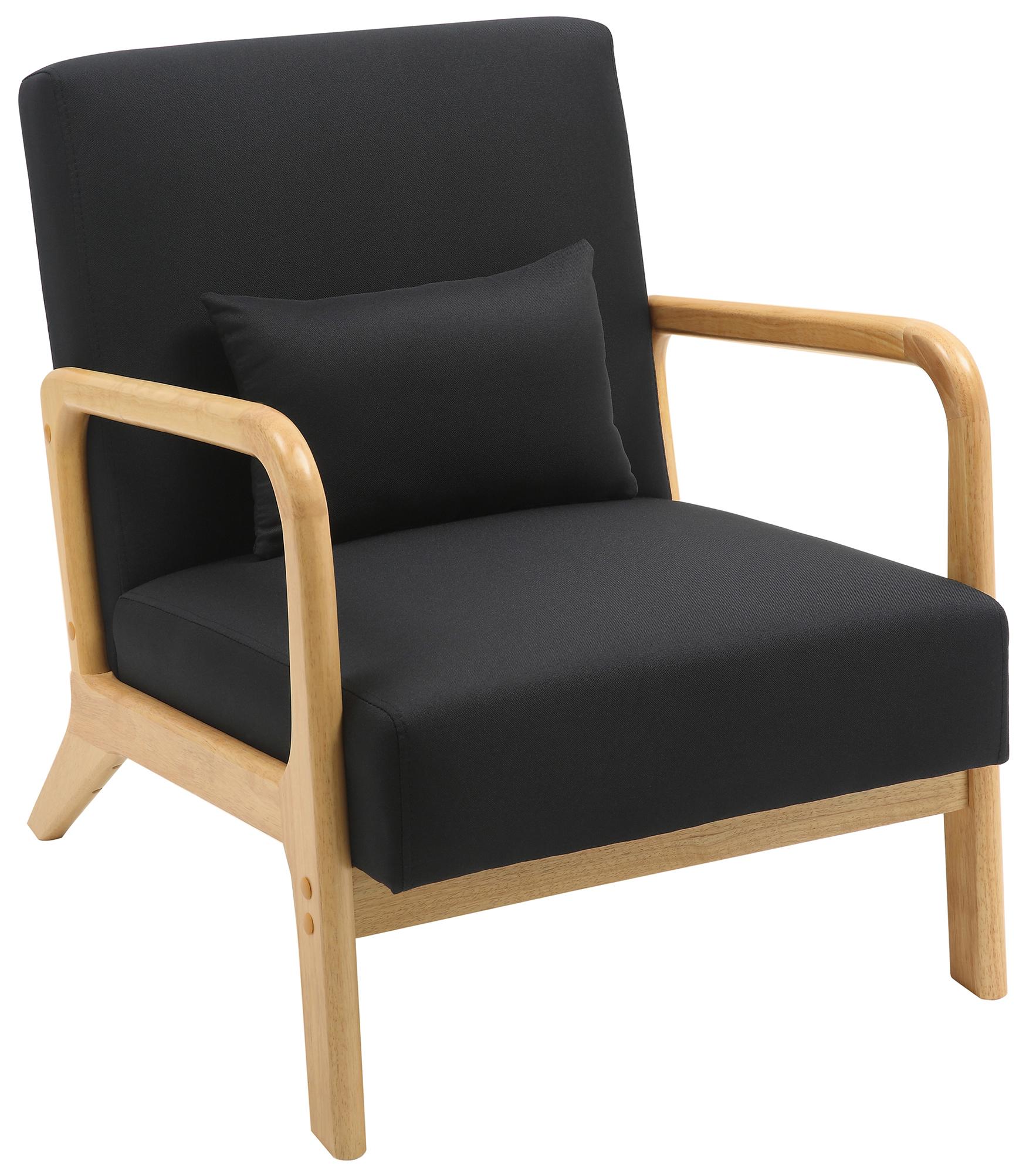 Fauteuil Hibbing stof zwart