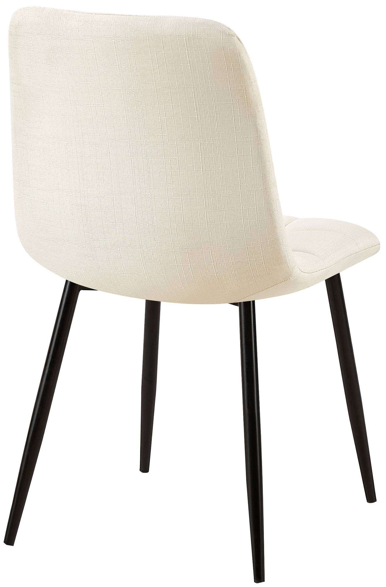 Set van 2 eetkamerstoelen Tilde creme Stof