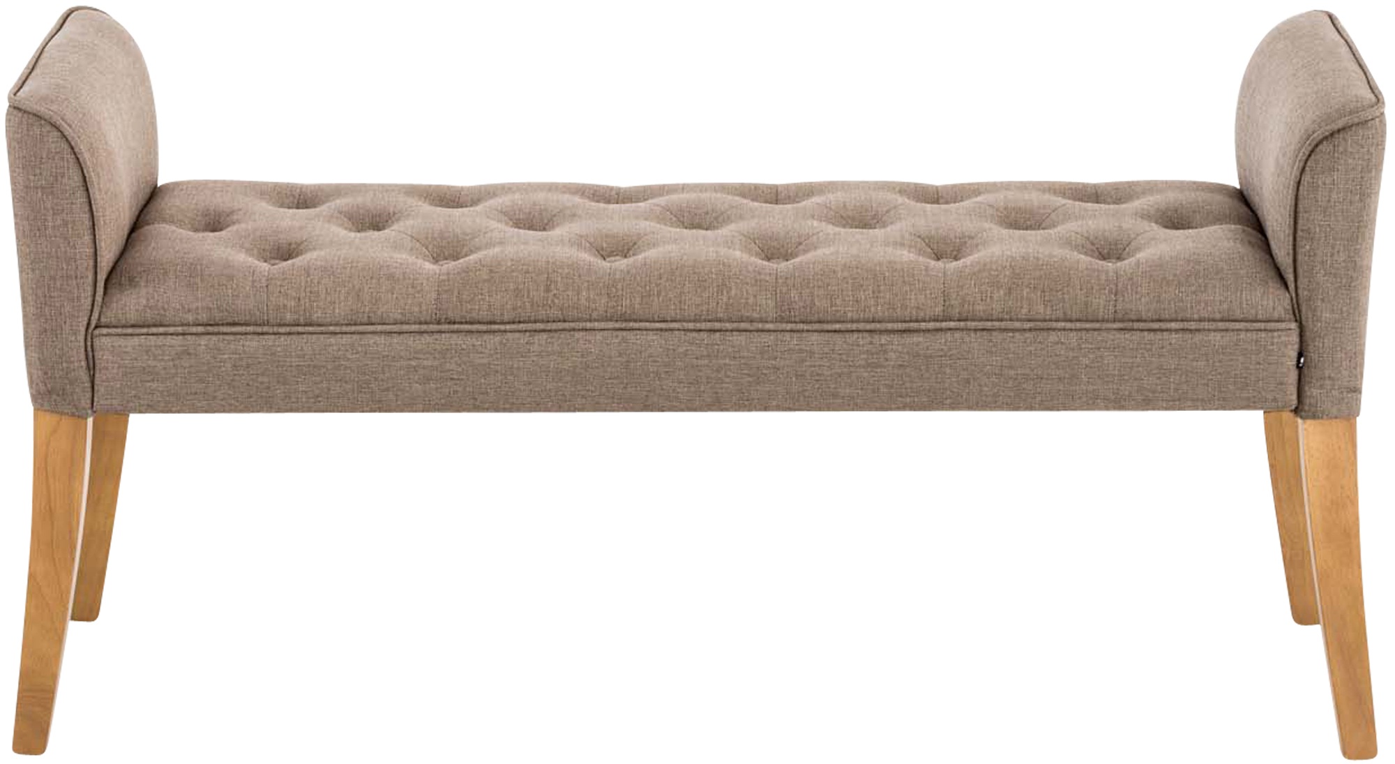 Chaise longue Cleopatra, stof taupe antiek licht