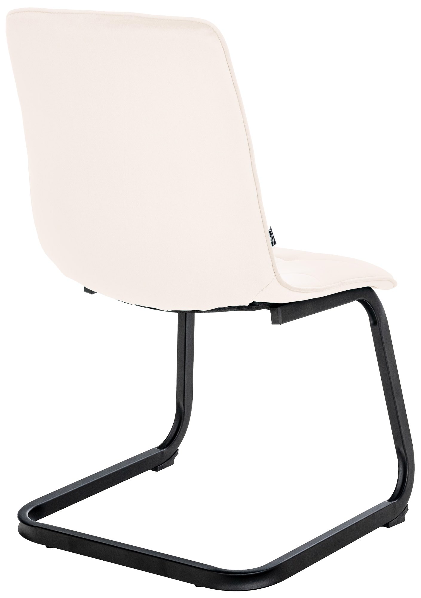 Set van 2 eetkamerstoelen Vermont fluweel creme