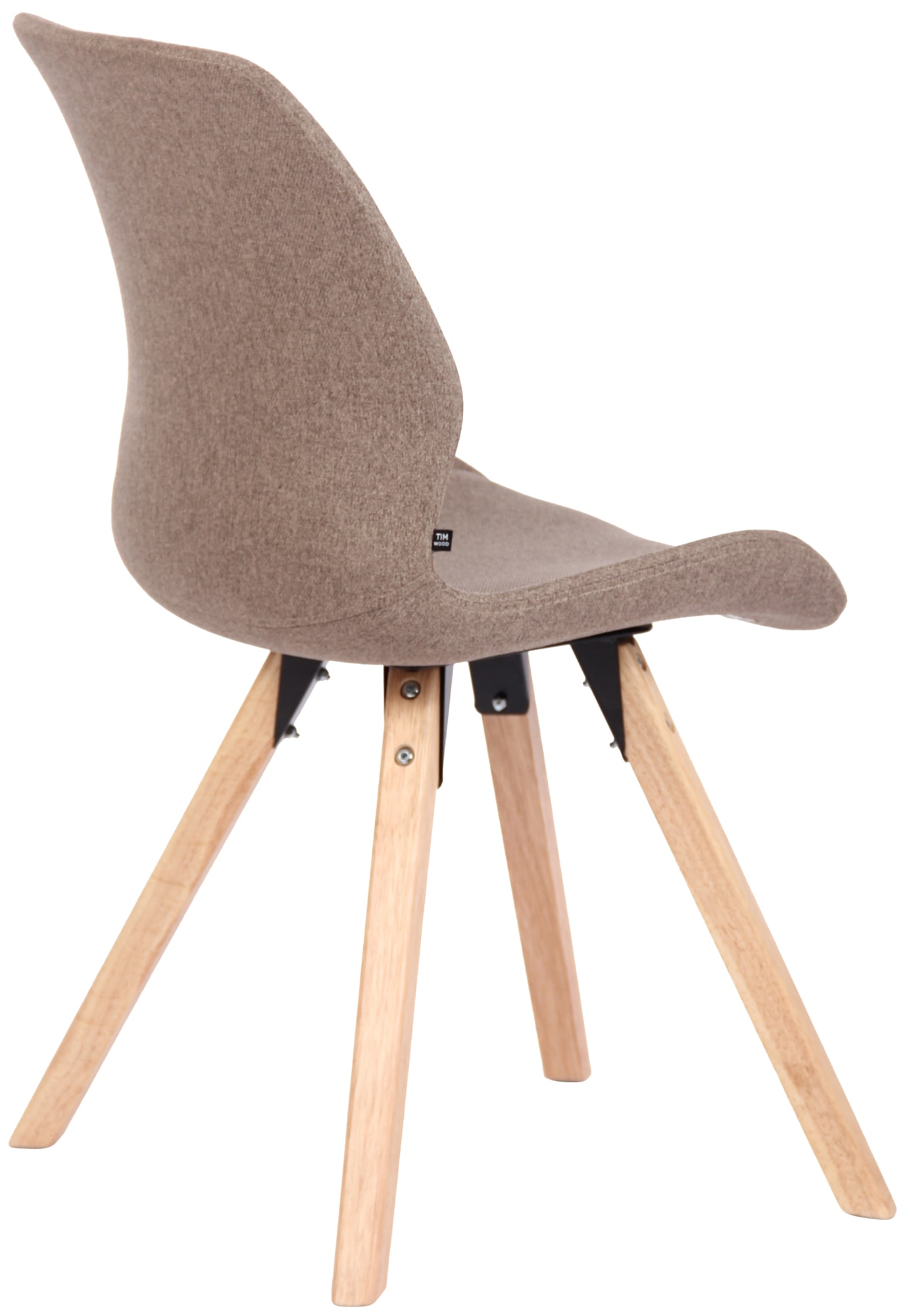 Set van 4 eetkamerstoelen Luna taupe Stof